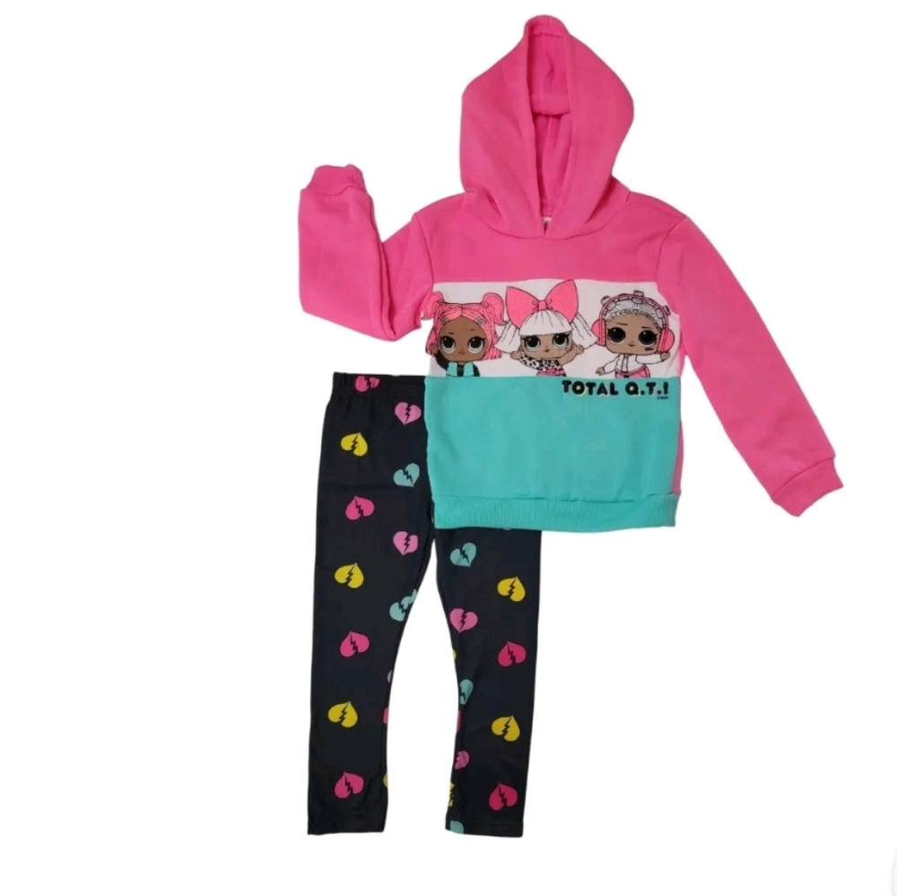 LOL Surprise Outfit Girl's Hoodie Fleece Sweatshirt & Leggings Pant Set